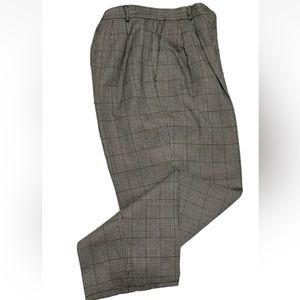Vintage JH Collectables Lined Dress Pants Black & White Houndstooth Size 14